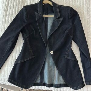 White House Black Market editor jean blazer size 6